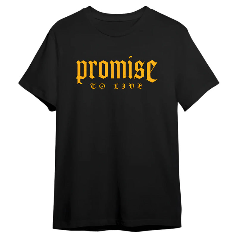 Promise To Live-Gold Heart T